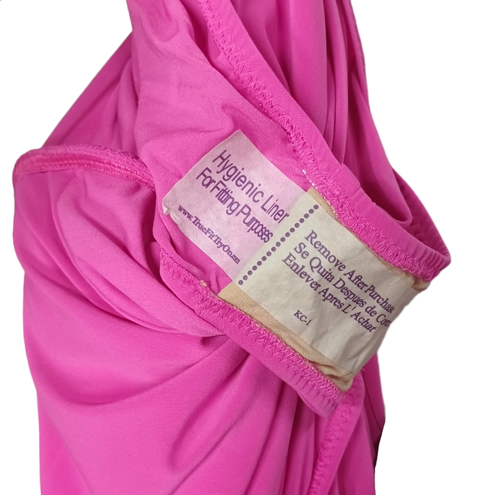 NORMA KAMALI Orchid Pink One Shoulder Ruching Diana Fishtail Gown X-Small NWT - Picture 10 of 13